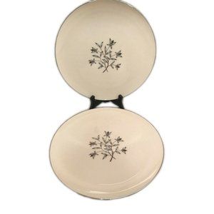 Lenox China Princess Pattern Pair 10.5" Dinner Plates X516 Platinum Band